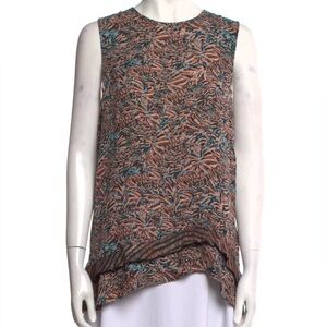 Proenza Schouler silk Multicolor floral Top 6